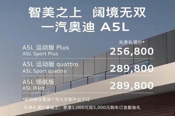 A5L重塑价格体系、Q6L e-tron亮出安全底牌,一汽奥迪油电并行齐发力